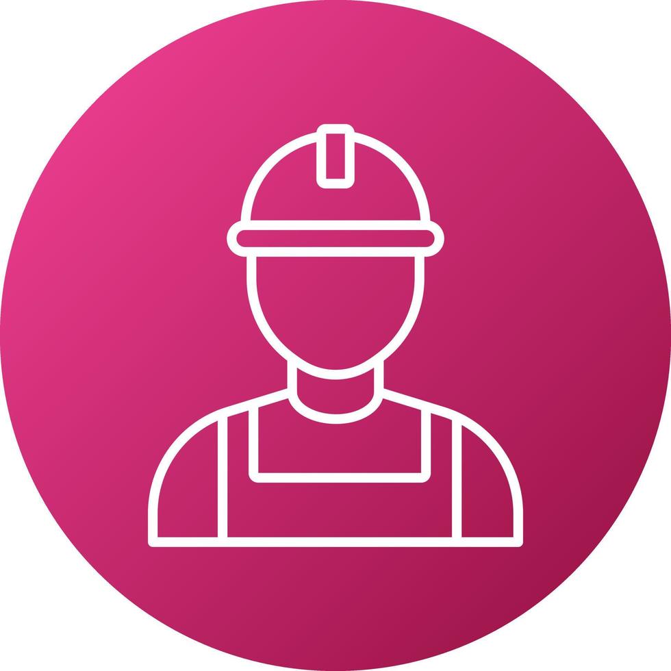 Factory Worker Man Icon Style vector