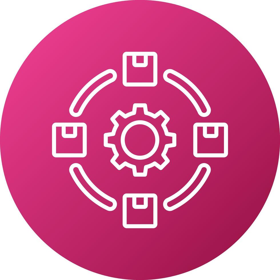 Flexible Assembly System Icon Style vector