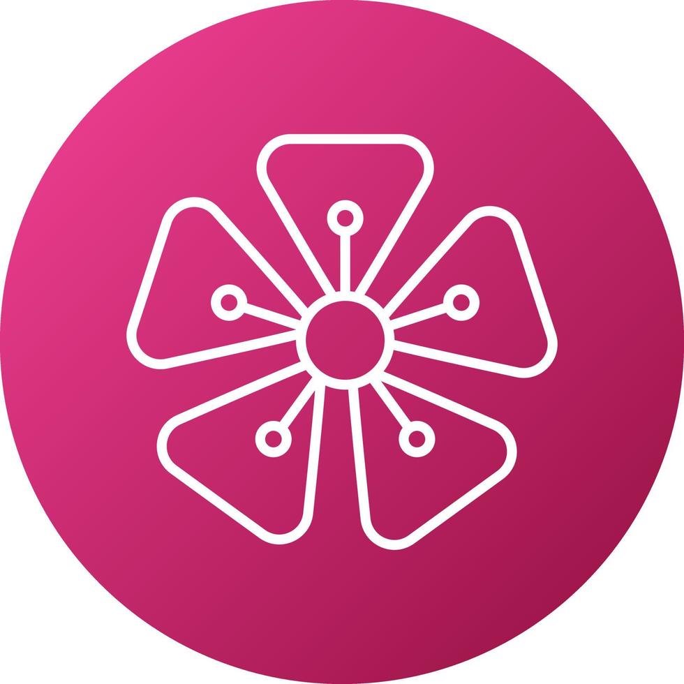Hydrangea Icon Style vector