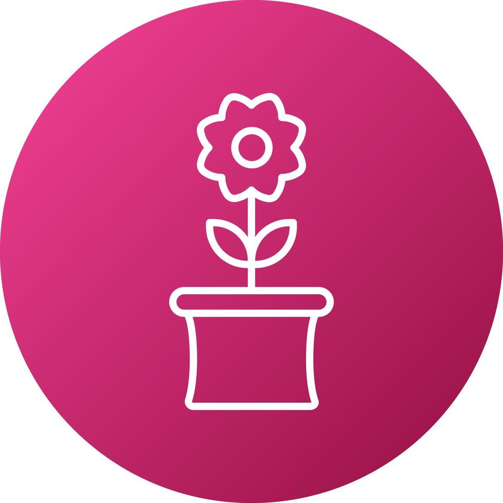 Flower Pot Icon Style vector