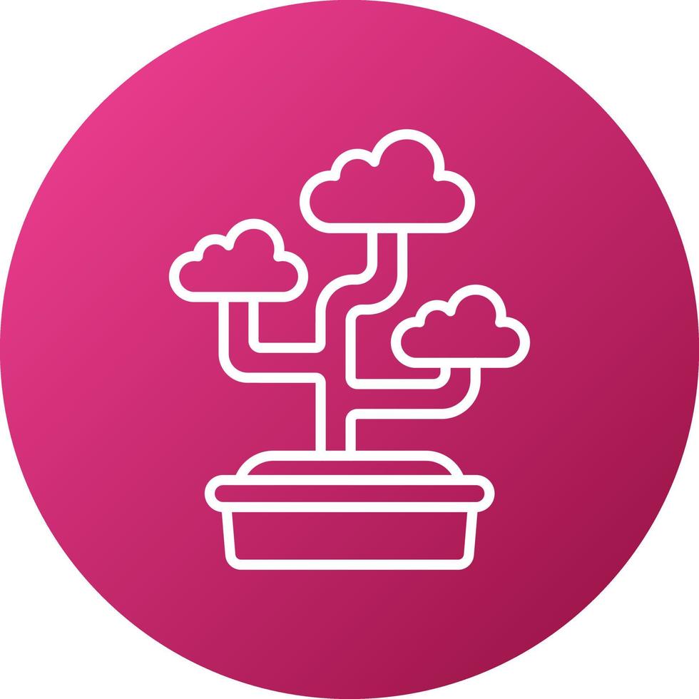 bonsai icono estilo vector