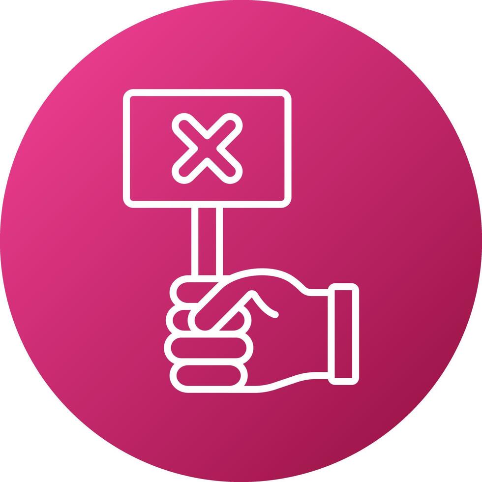 Against Icon Style vector