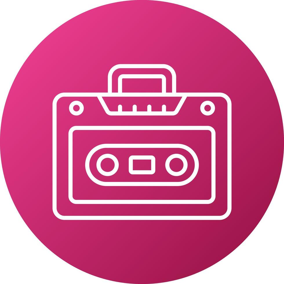 Cassette Player Icon Style vector