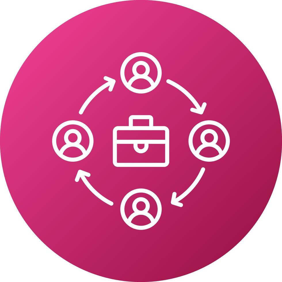 Job Rotation Icon Style vector