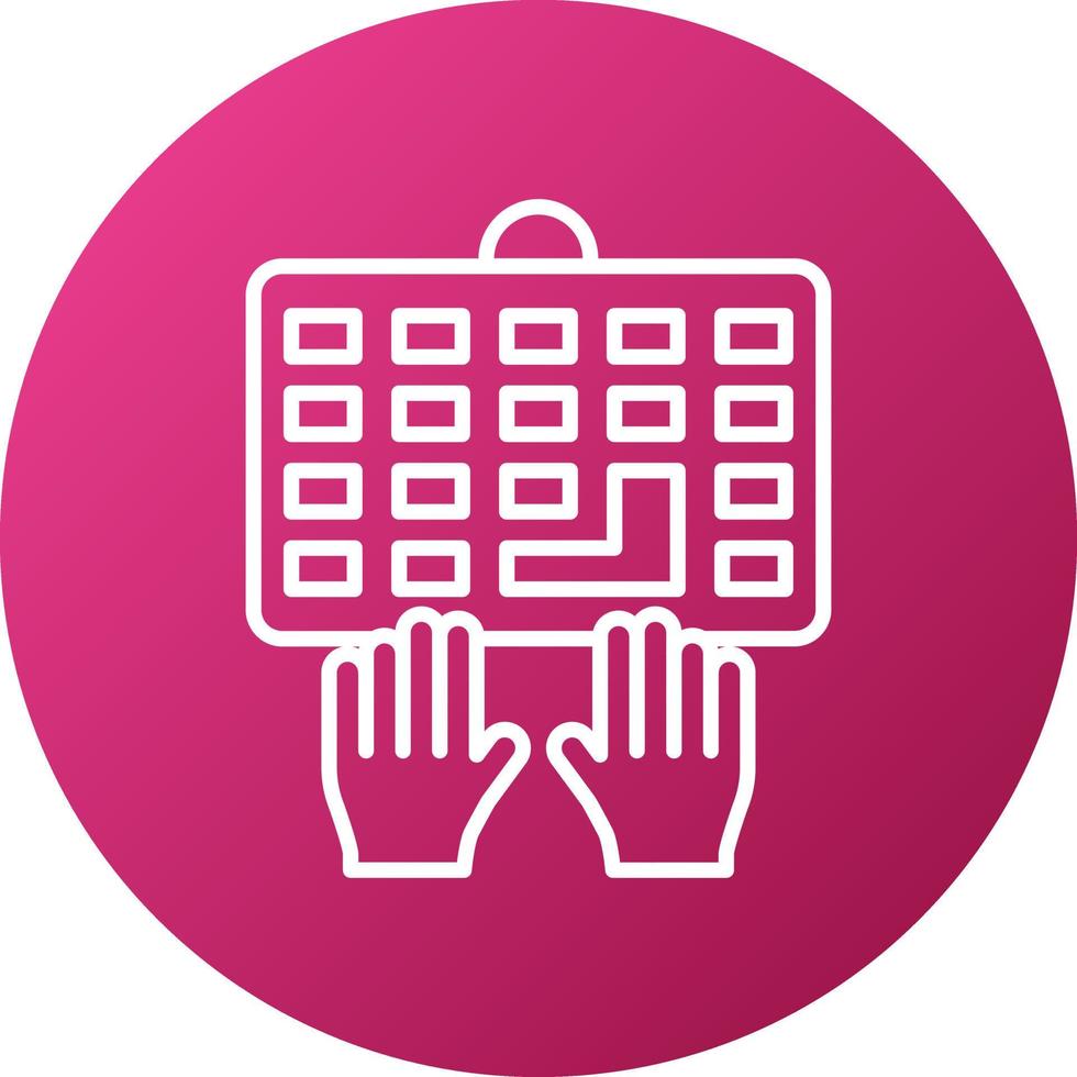 Typing on Keyboard Icon Style vector