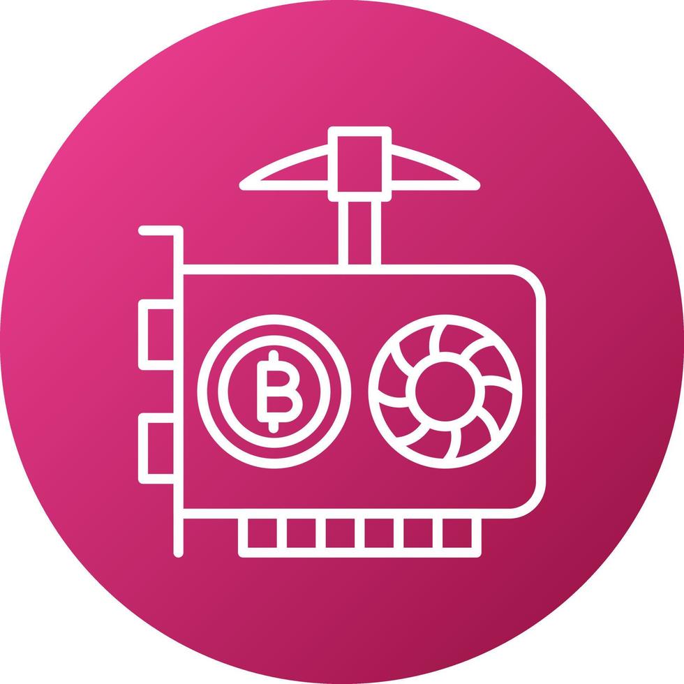 GPU Mining Icon Style vector