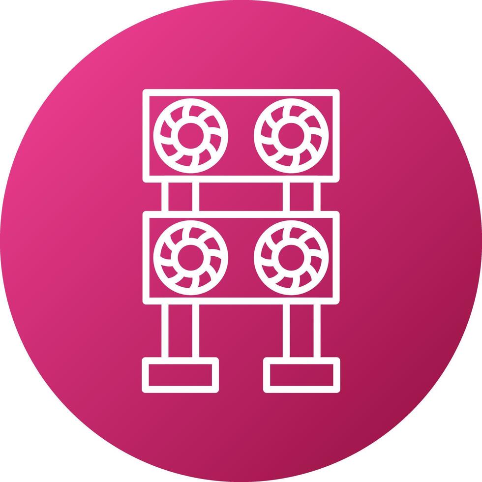 Mining Farm Icon Style vector