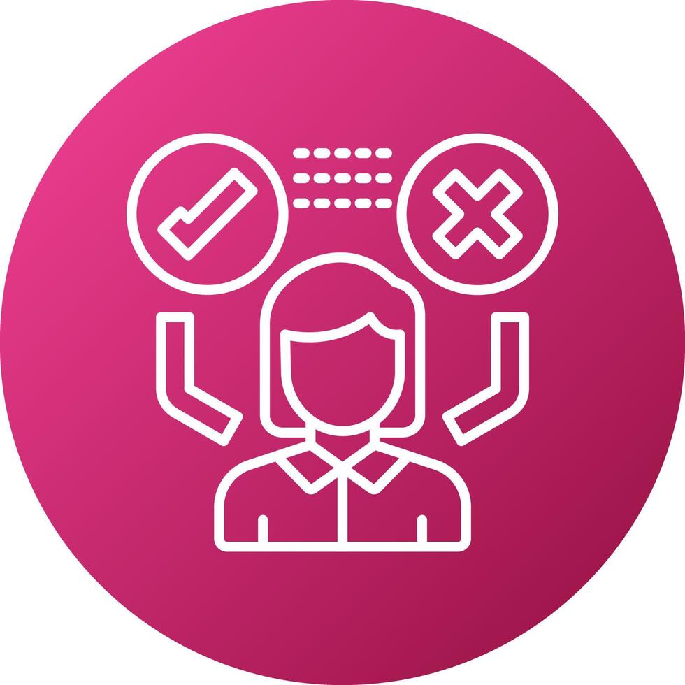 Decision Making Icon Style vector