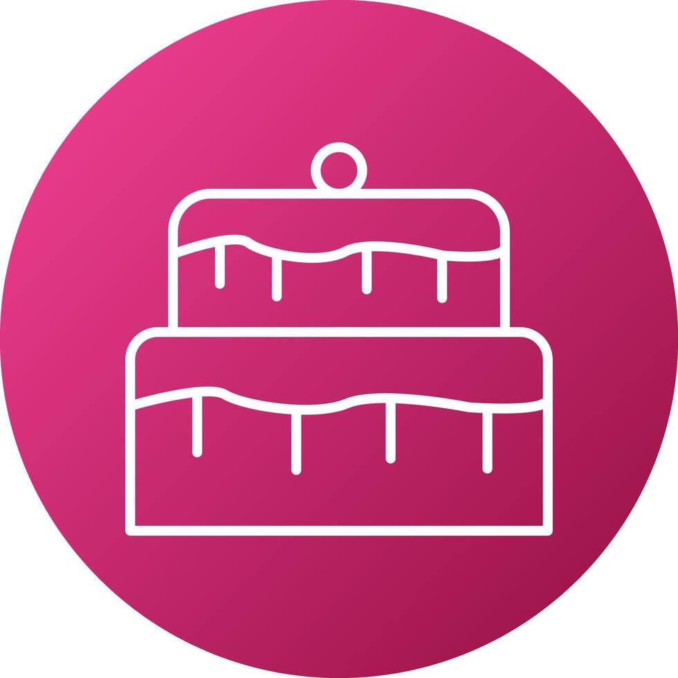 Two Layered Cake Icon Style vector