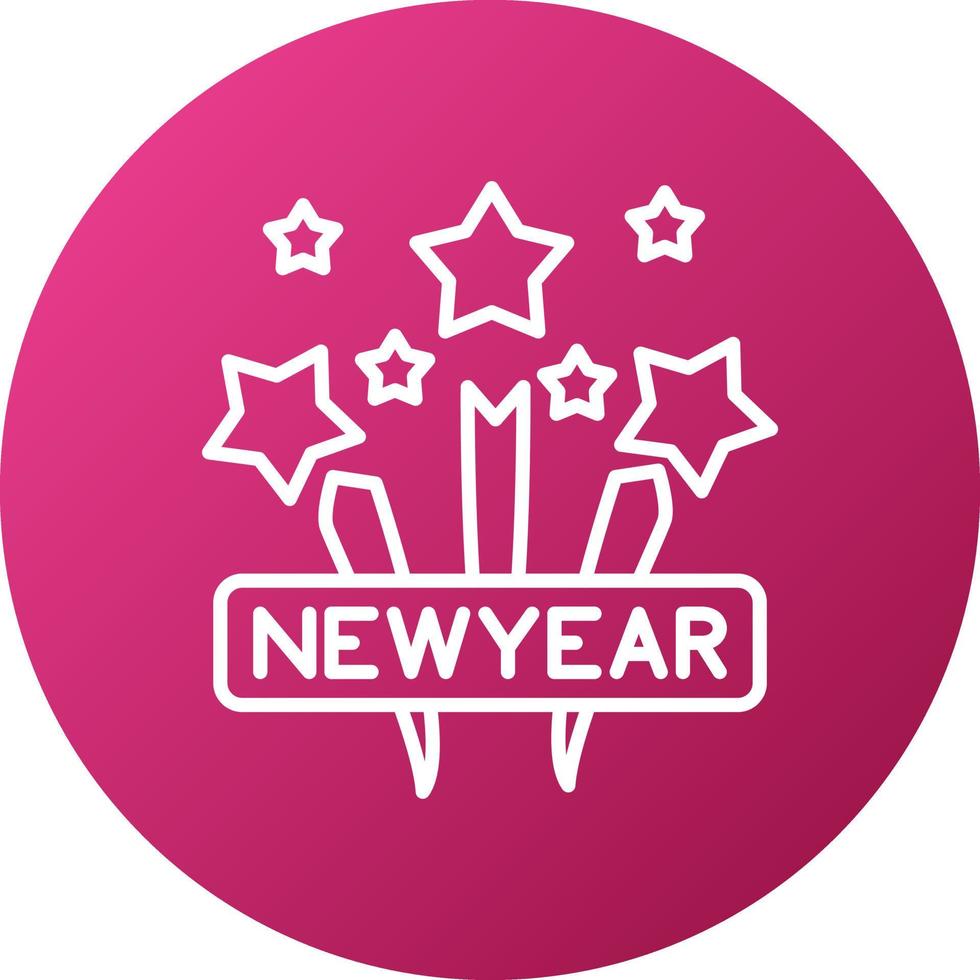 New Year Celebration Icon Style vector