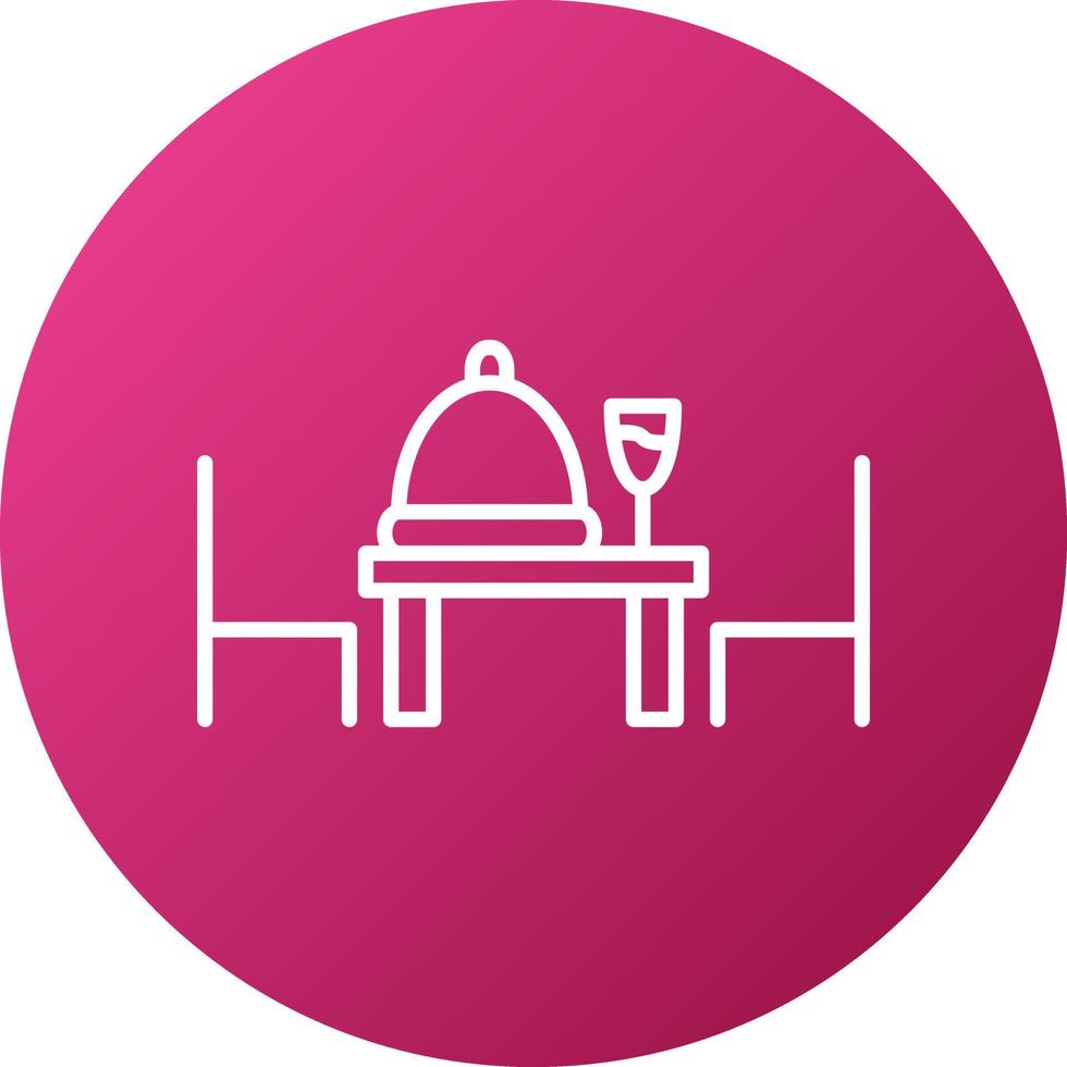 Dinner Table Icon Style vector