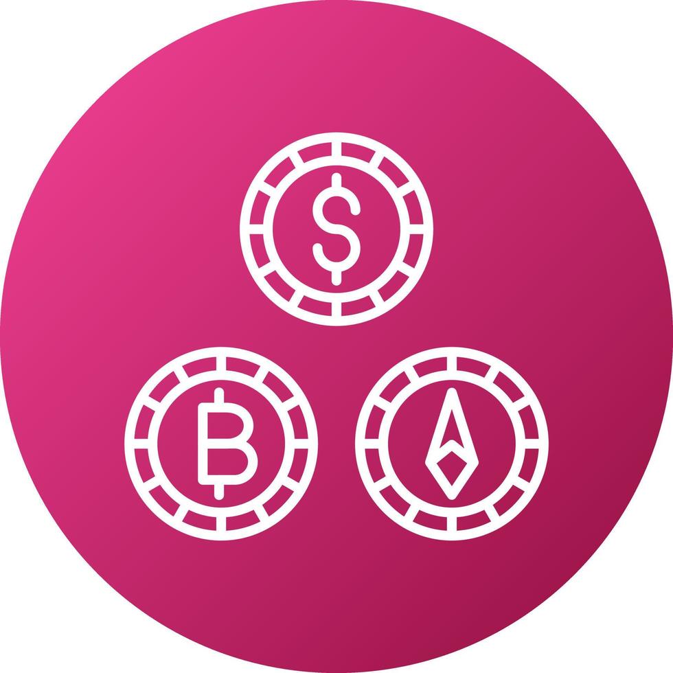 Cryptocurrency Icon Style vector