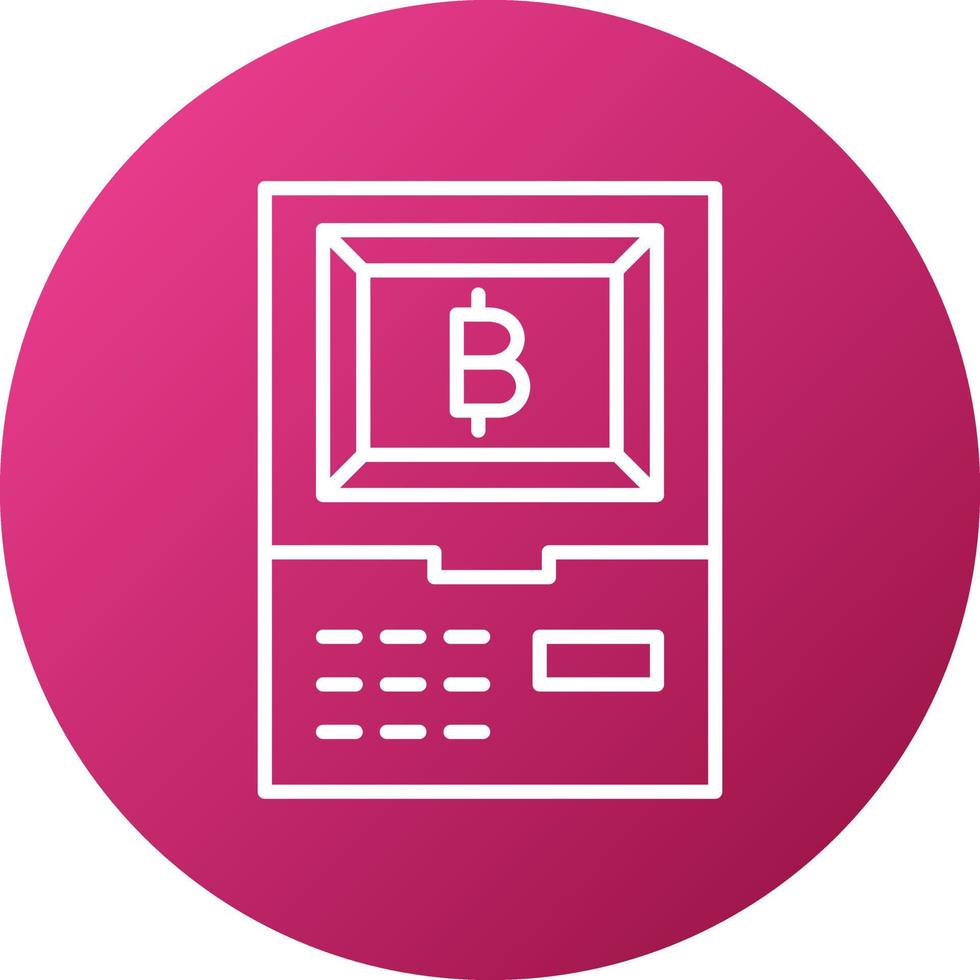 Cryptocurrency ATM Icon Style vector