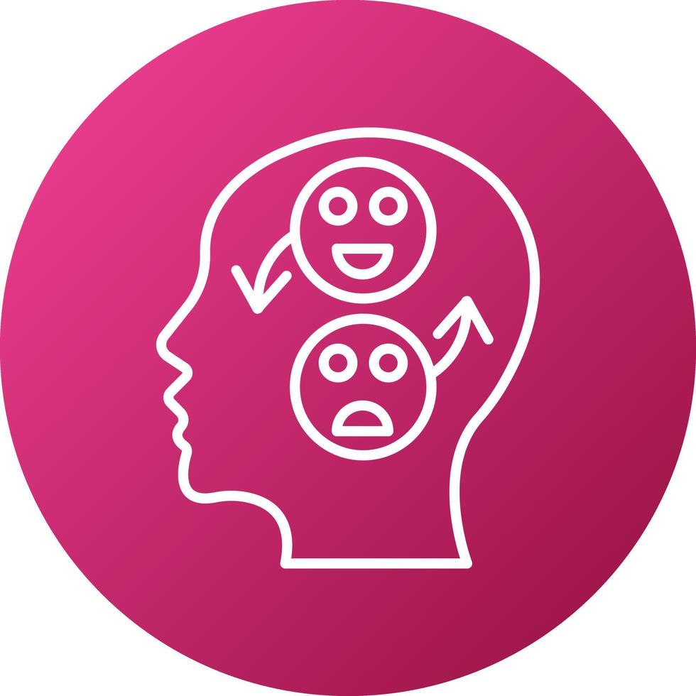 Bipolar Emotion Icon Style vector