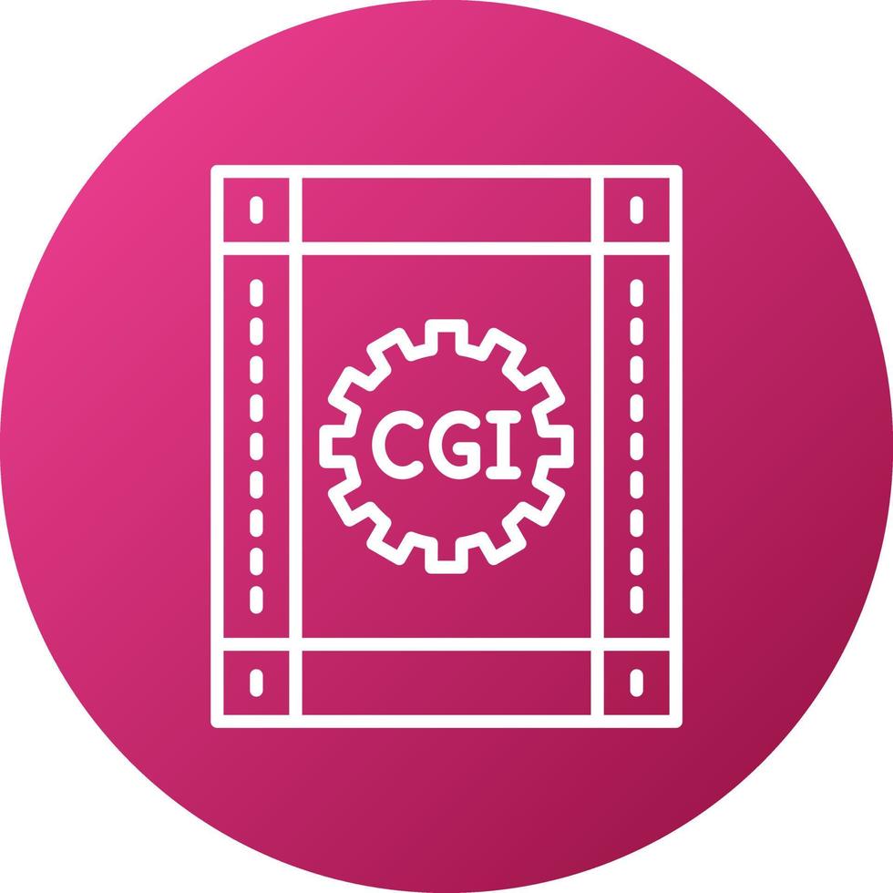 CGI Film Icon Style vector