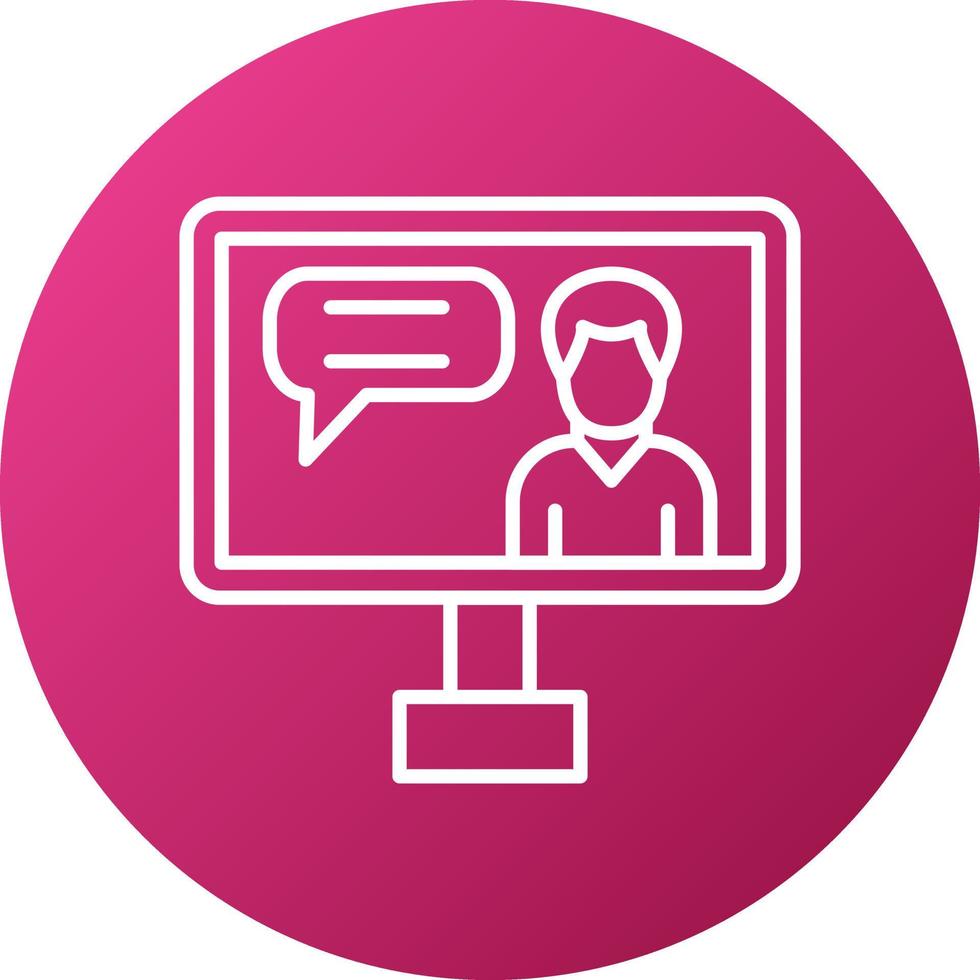 Online Counseling Icon Style vector
