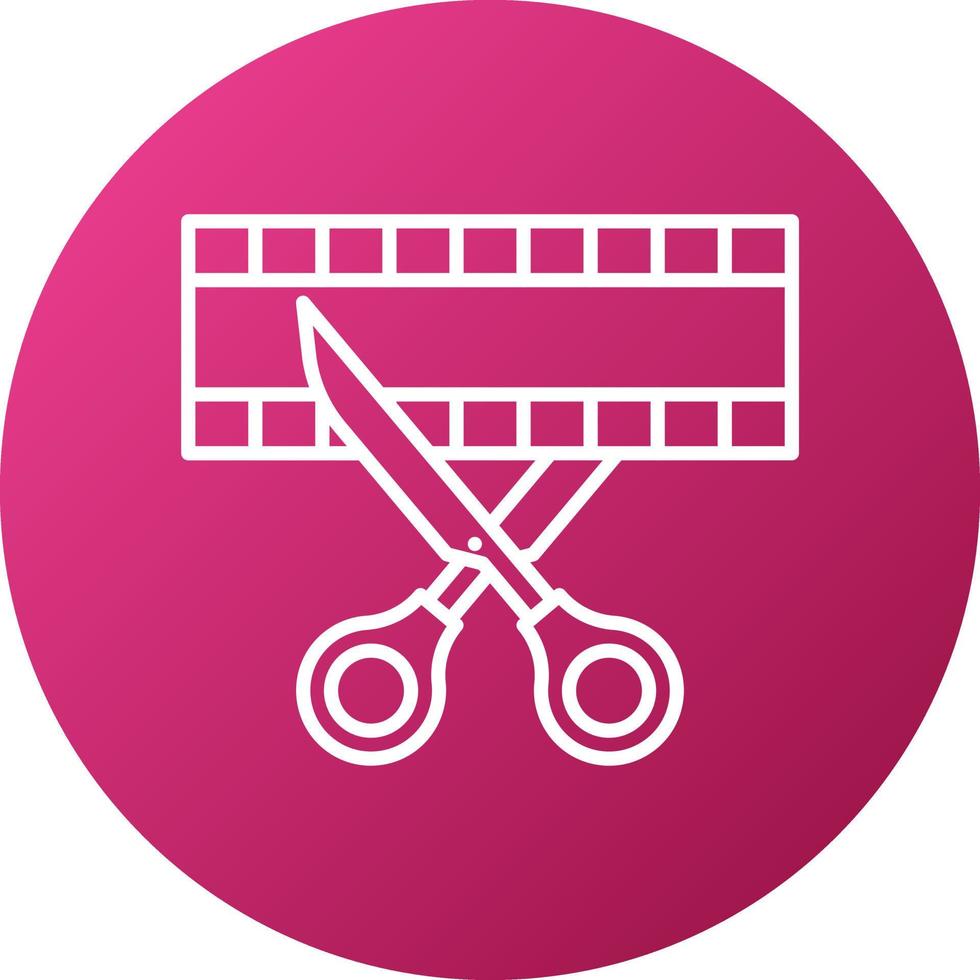 Film Cut Icon Style vector