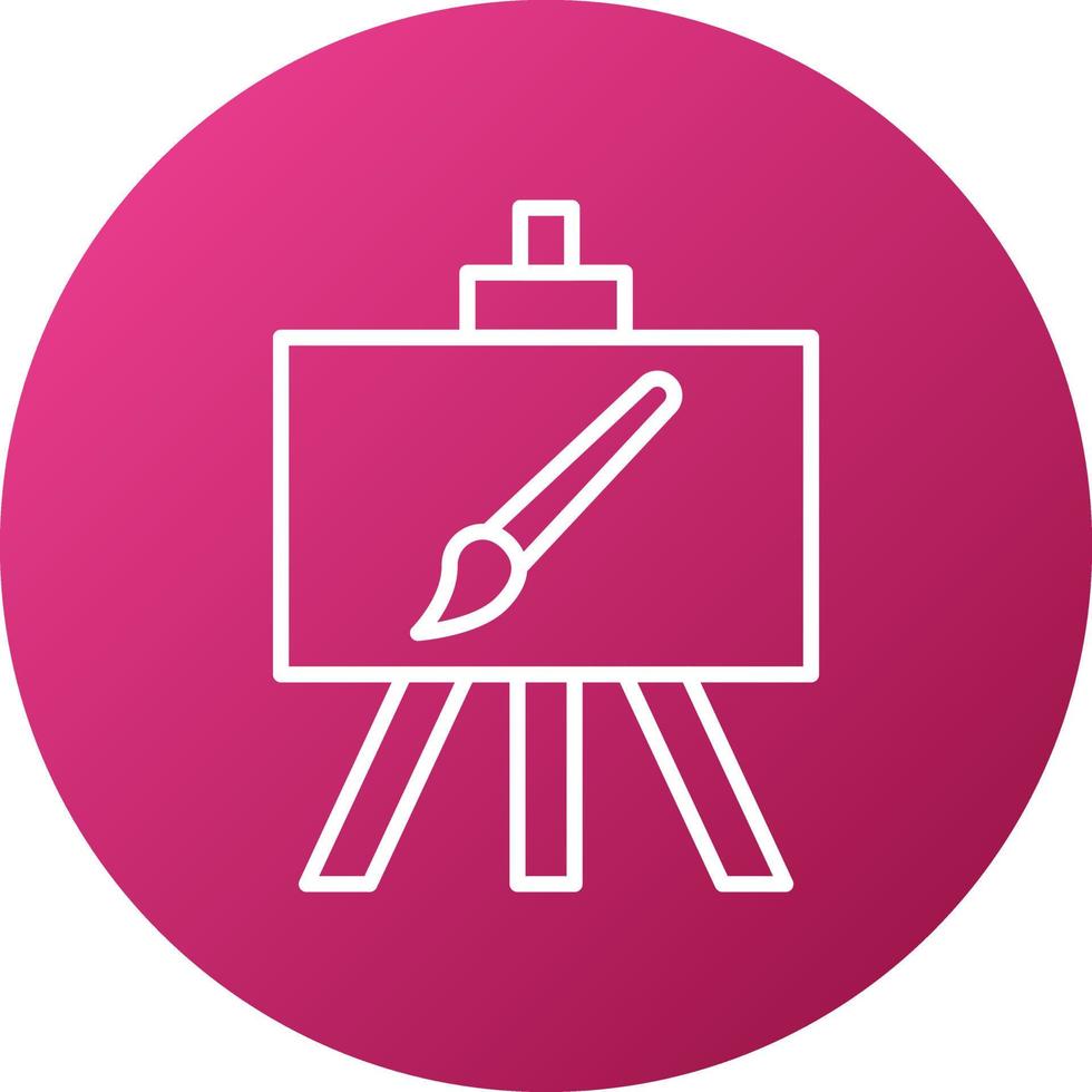 Canvas And Easel Icon Style vector