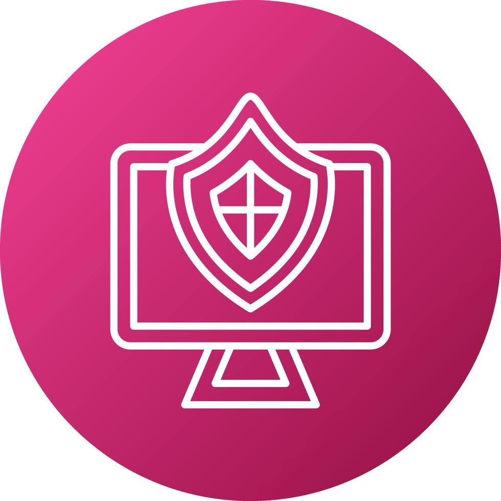 Pc Protection Icon Style vector