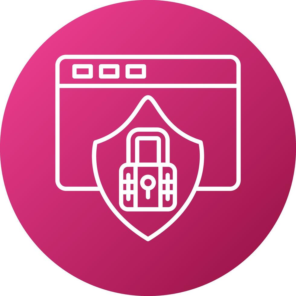 Online Privacy Icon Style vector