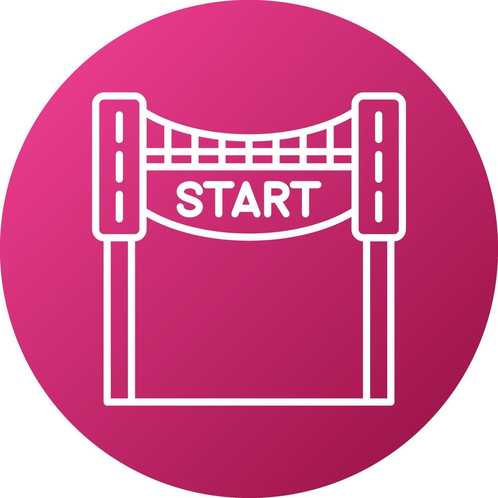 Race Start Icon Style vector