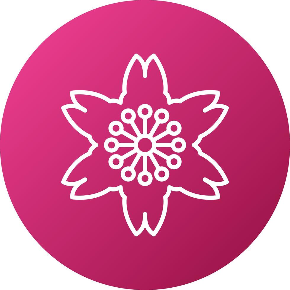 Cherry Blossom Icon Style vector