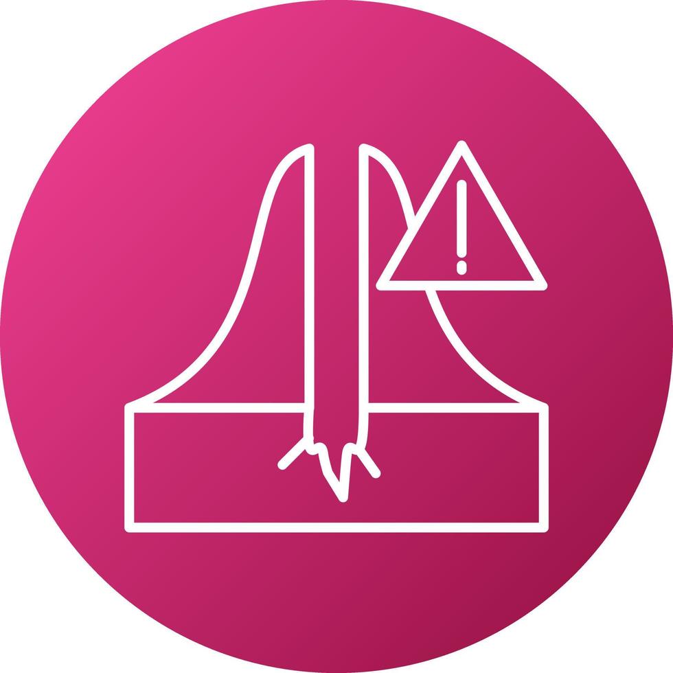 Earthquake Warning System Icon Style vector