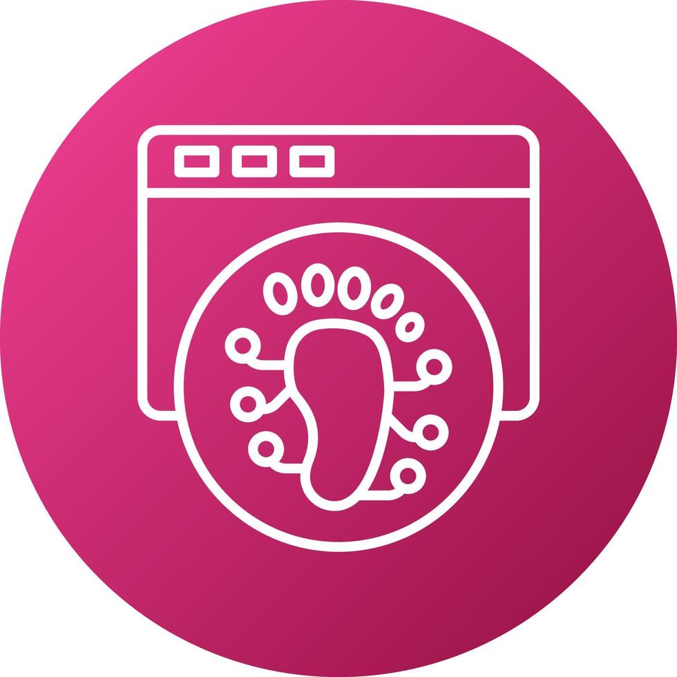 Digital Footprint Icon Style vector