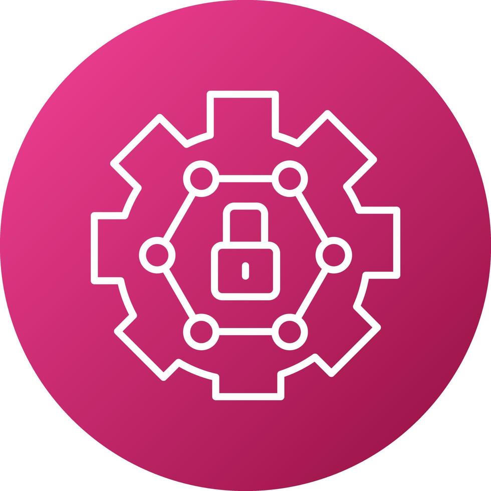 Cyber Security Icon Style vector