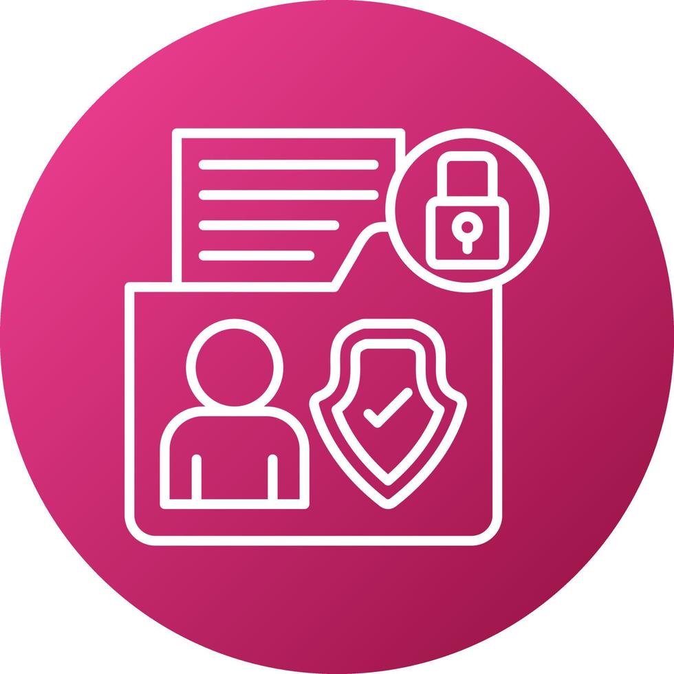 Sensitive Personal Data Icon Style vector