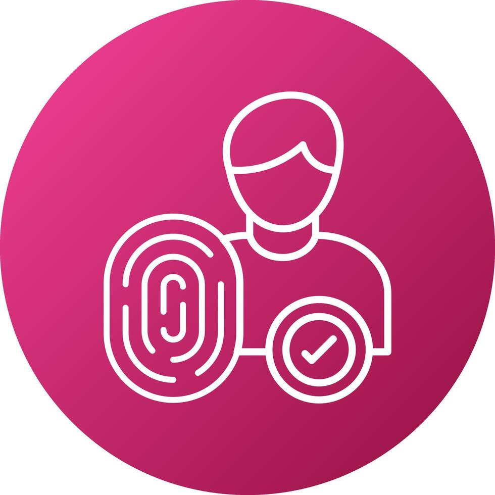 Dactyloscopic Data Icon Style vector