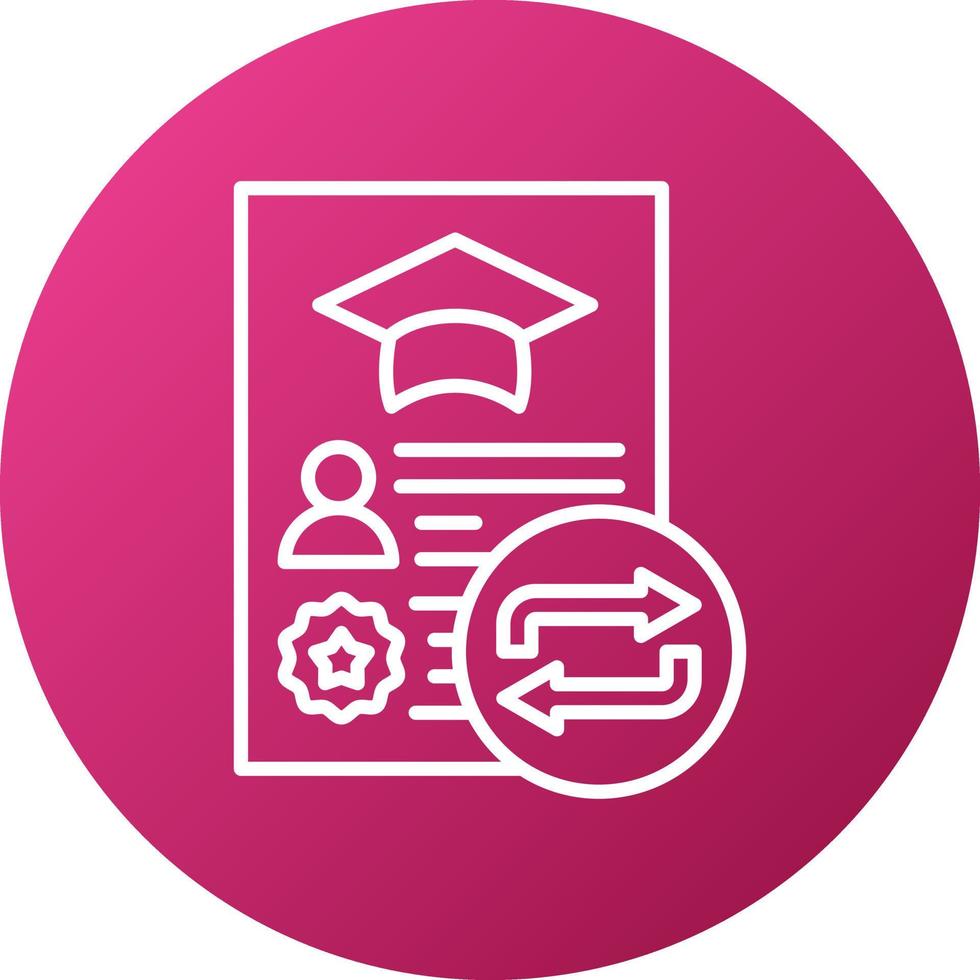 Course Transfer Icon Style vector