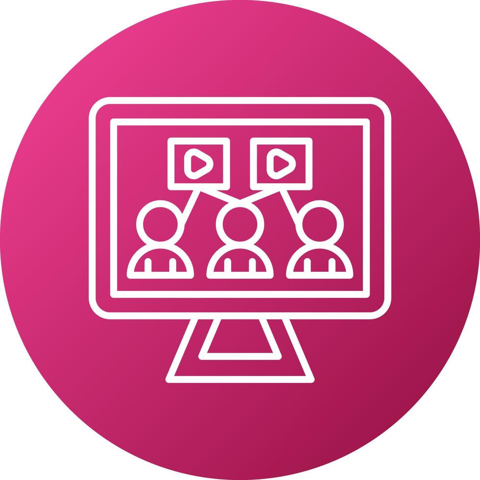 Streaming Community Icon Style vector