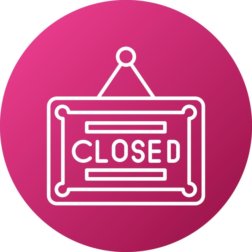 Closed Sign Icon Style vector