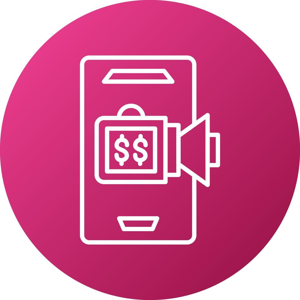 Paid Live Stream Icon Style vector