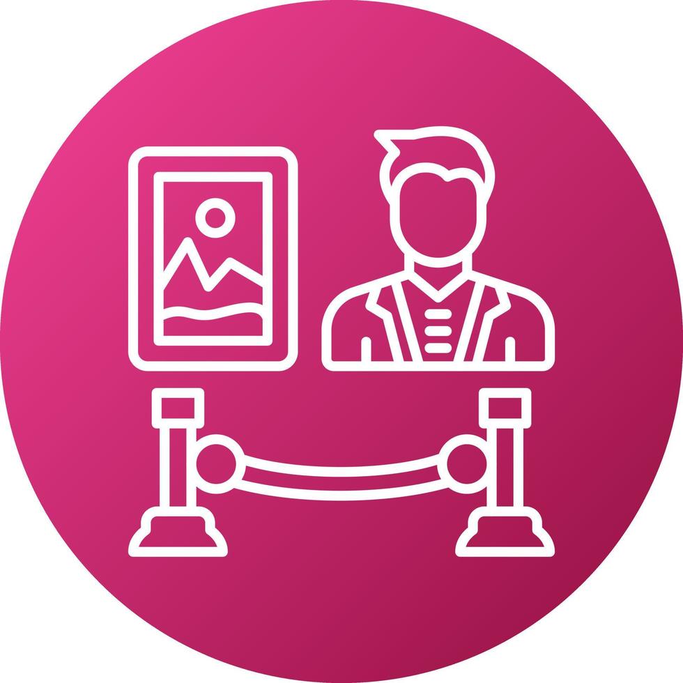 Exhibition Designer Man Icon Style vector