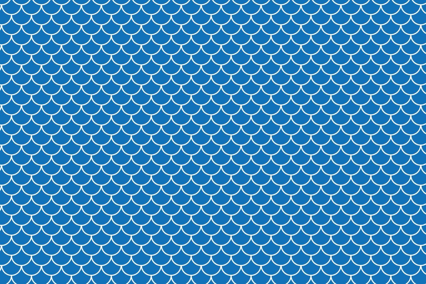 abstract white small mermaid scale on blue background pattern design. vector