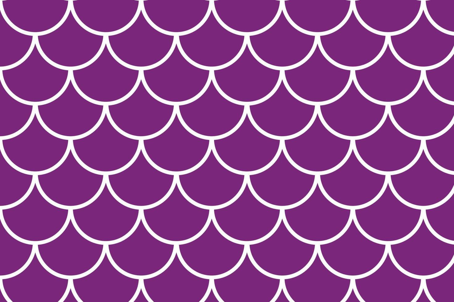 abstract white mermaid scale on purple background pattern design. vector