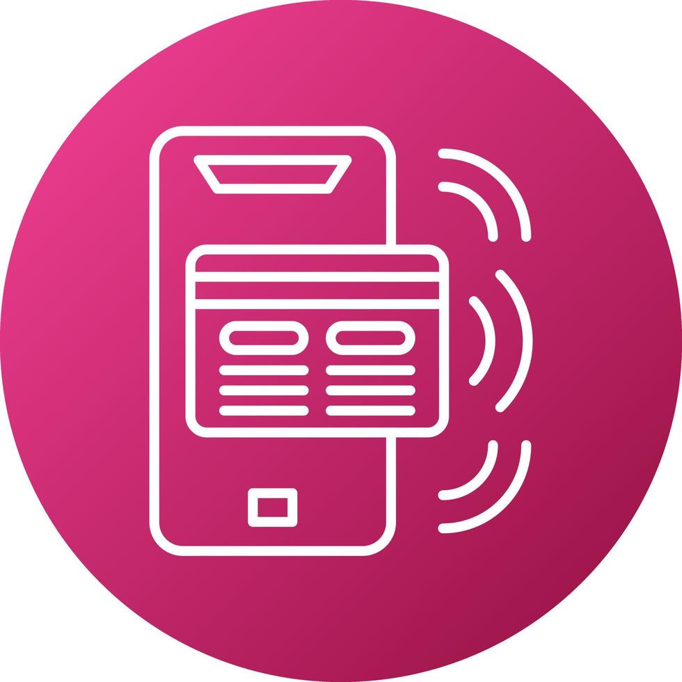 Contactless Payment Icon Style vector