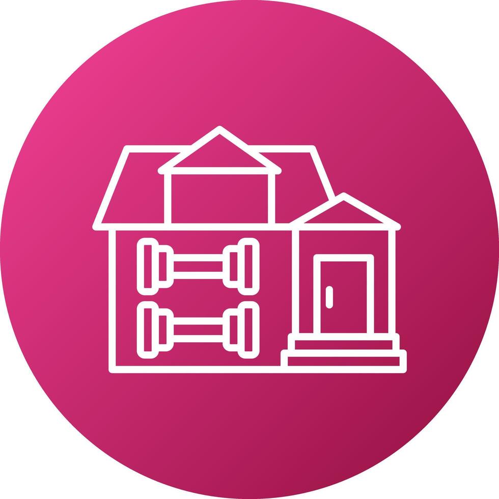 Home Workout Icon Style vector