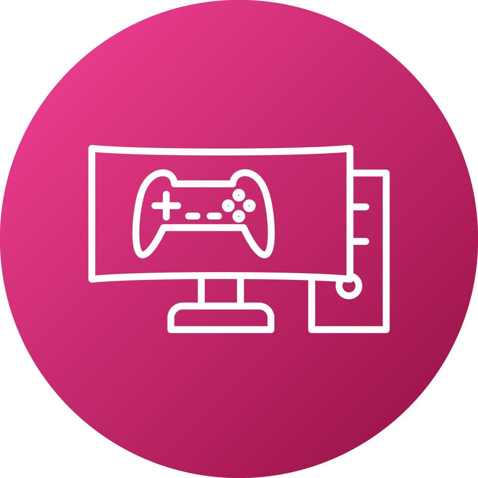 Gaming PC Icon Style vector