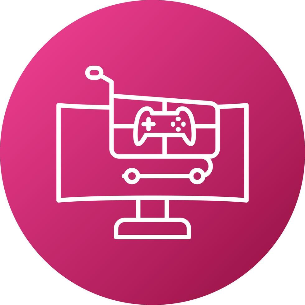 Online Game Store Marketplace Icon Style vector