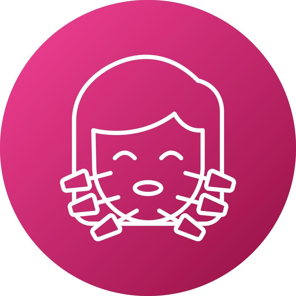 Face Acupuncture Icon Style vector