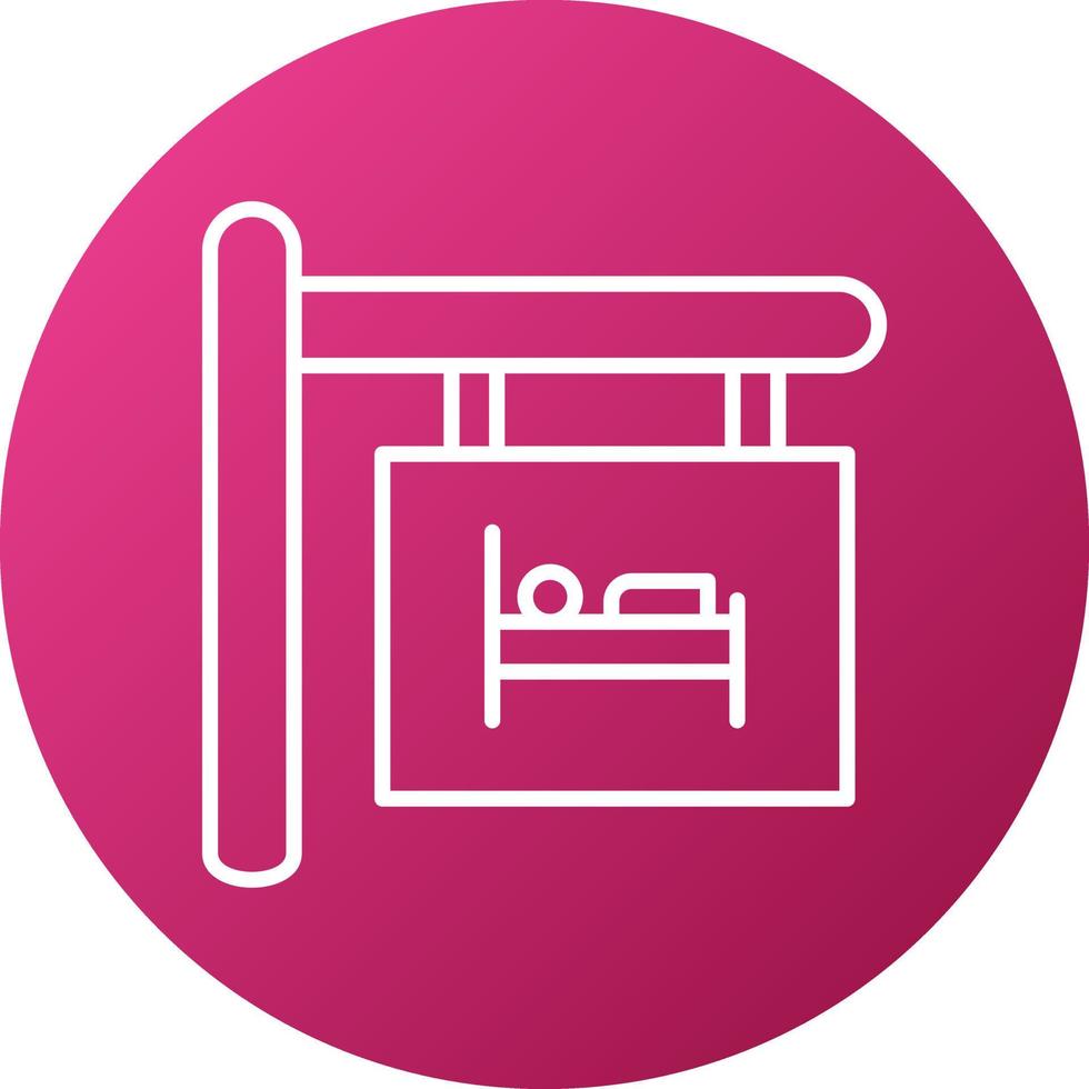 Hotel Sign Icon Style vector