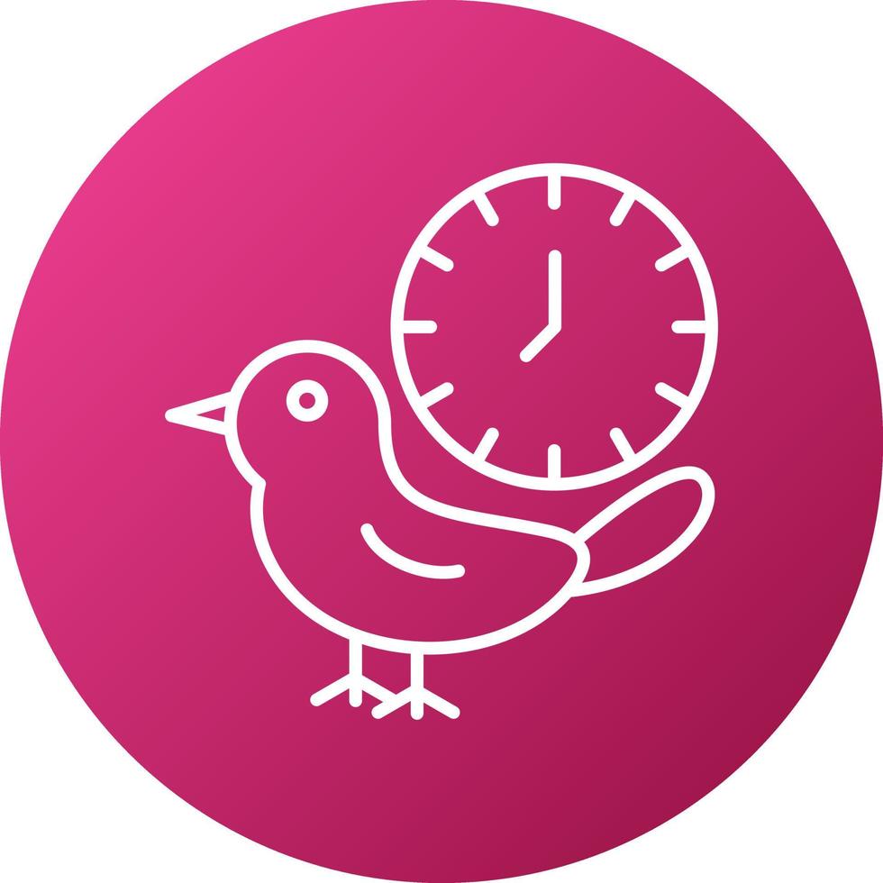Early Bird Icon Style vector