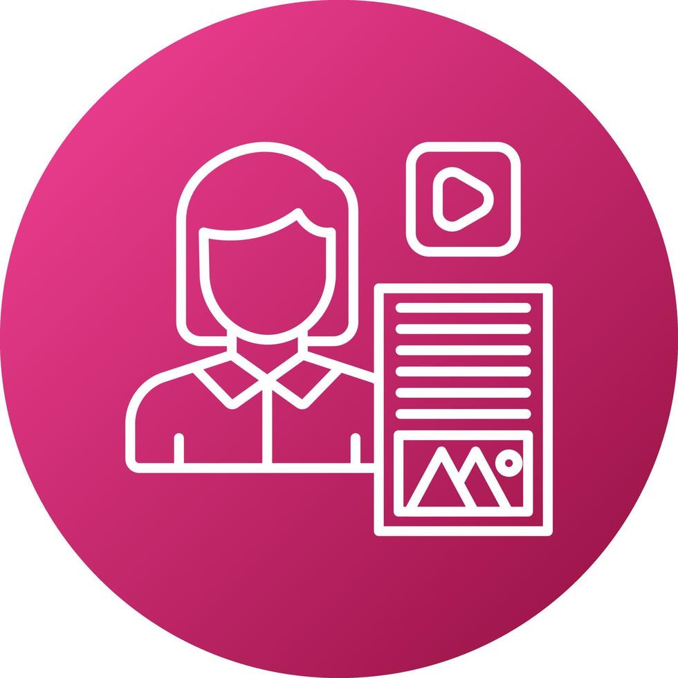 Female Blogger Icon Style vector