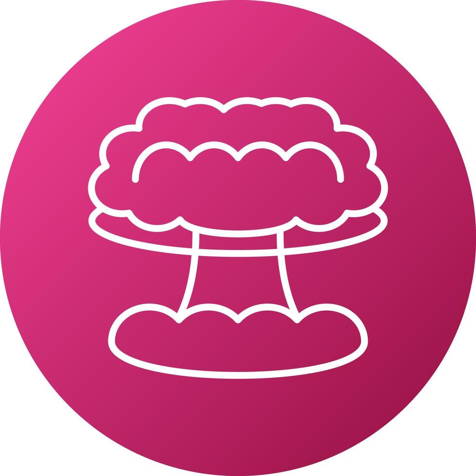 Nuclear Explosion Icon Style vector