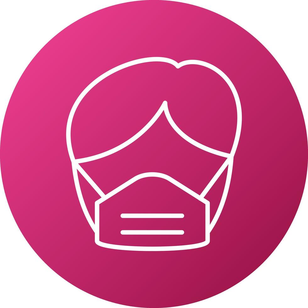 Man Wearing Mask Icon Style vector