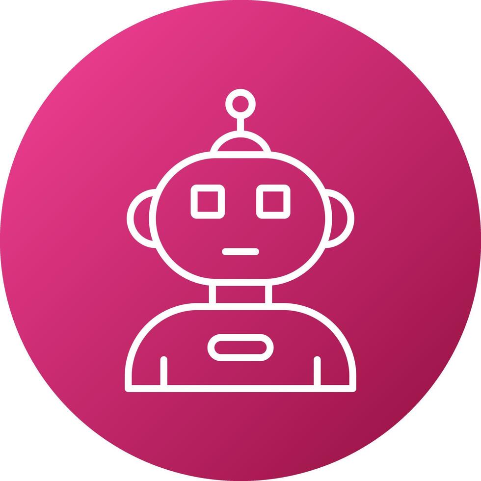 Humanoid Robot Icon Style vector