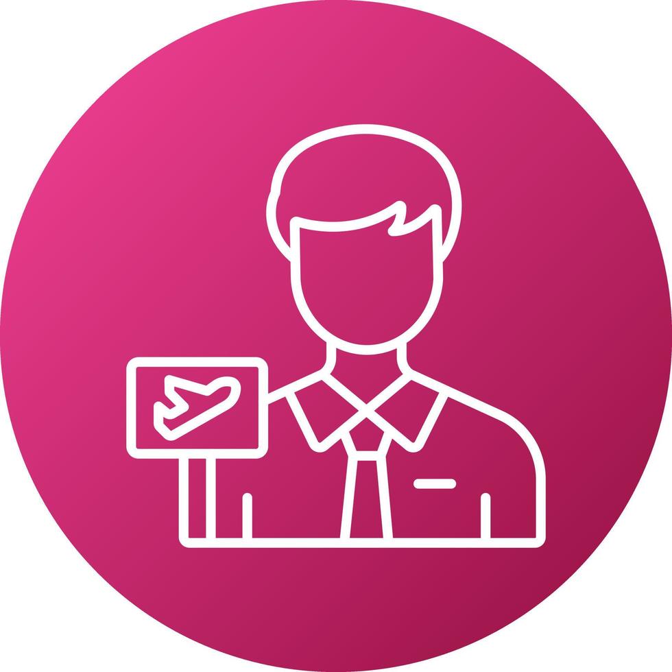 Airport Representative Icon Style vector